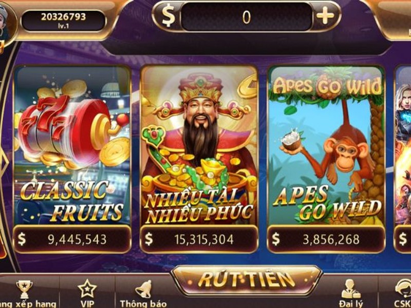 Trò chơi slot đa dạng với các chủ đề hấp dẫn